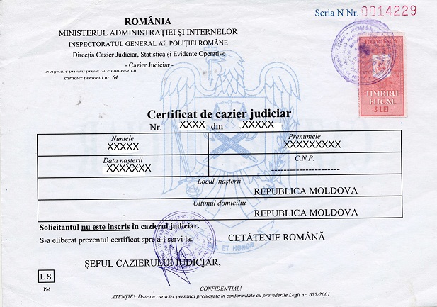 InterDoc Consulting - Solicitarea cazierului judiciar moldovenesc și român
